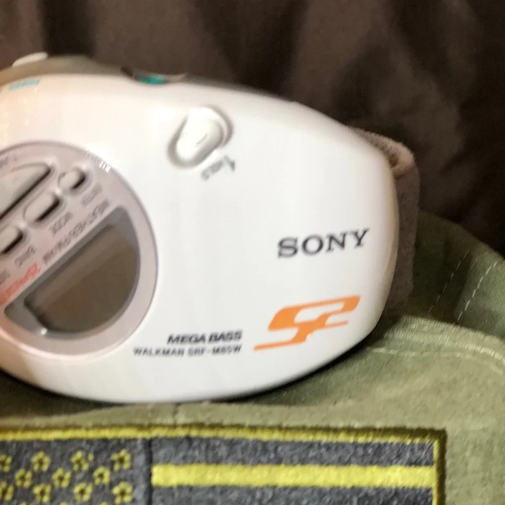Sony White Walkman with Orange Accents